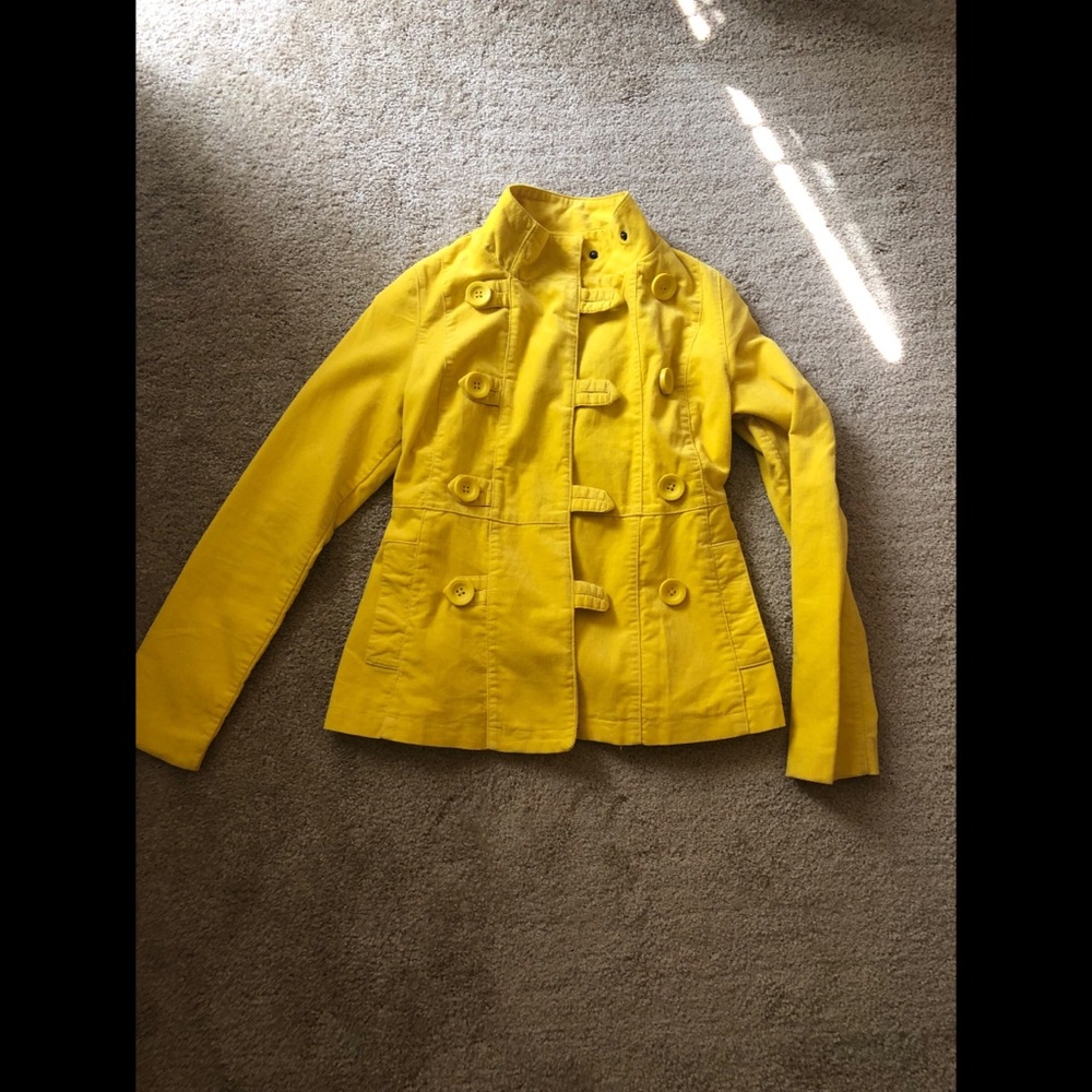 Little yellow pea coat jacket Mossimo Supply M